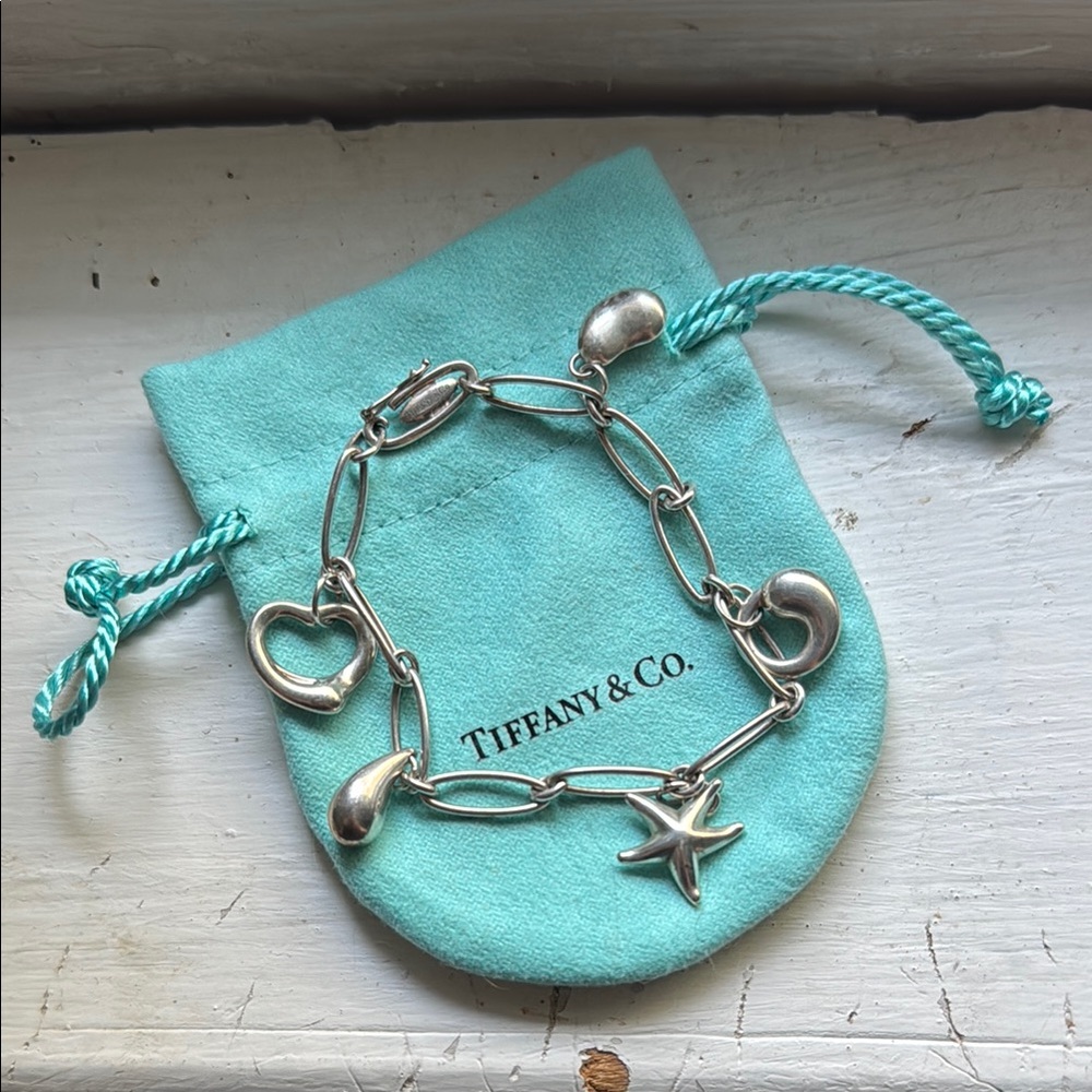 Tiffany & Co. Silver 5 Charm Bracelet